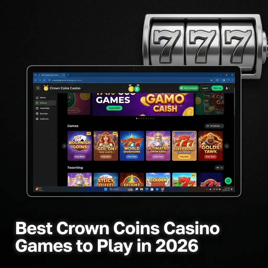Popular Crown Coins Casino games including Cleopatra, Buffalo Gold, and Lightning Link slots for US players in 2026