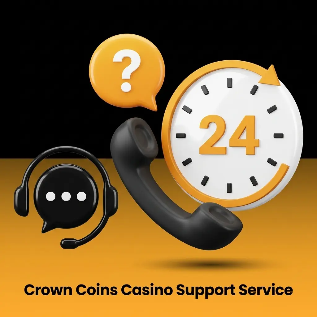 Crown Coins Casino 24/7 support service with live chat and email options for US players