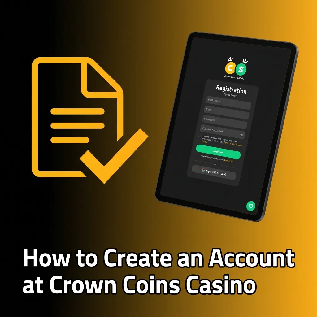 Step-by-step guide to creating a Crown Coins Casino account and claiming welcome bonus of 100000 Crown Coins