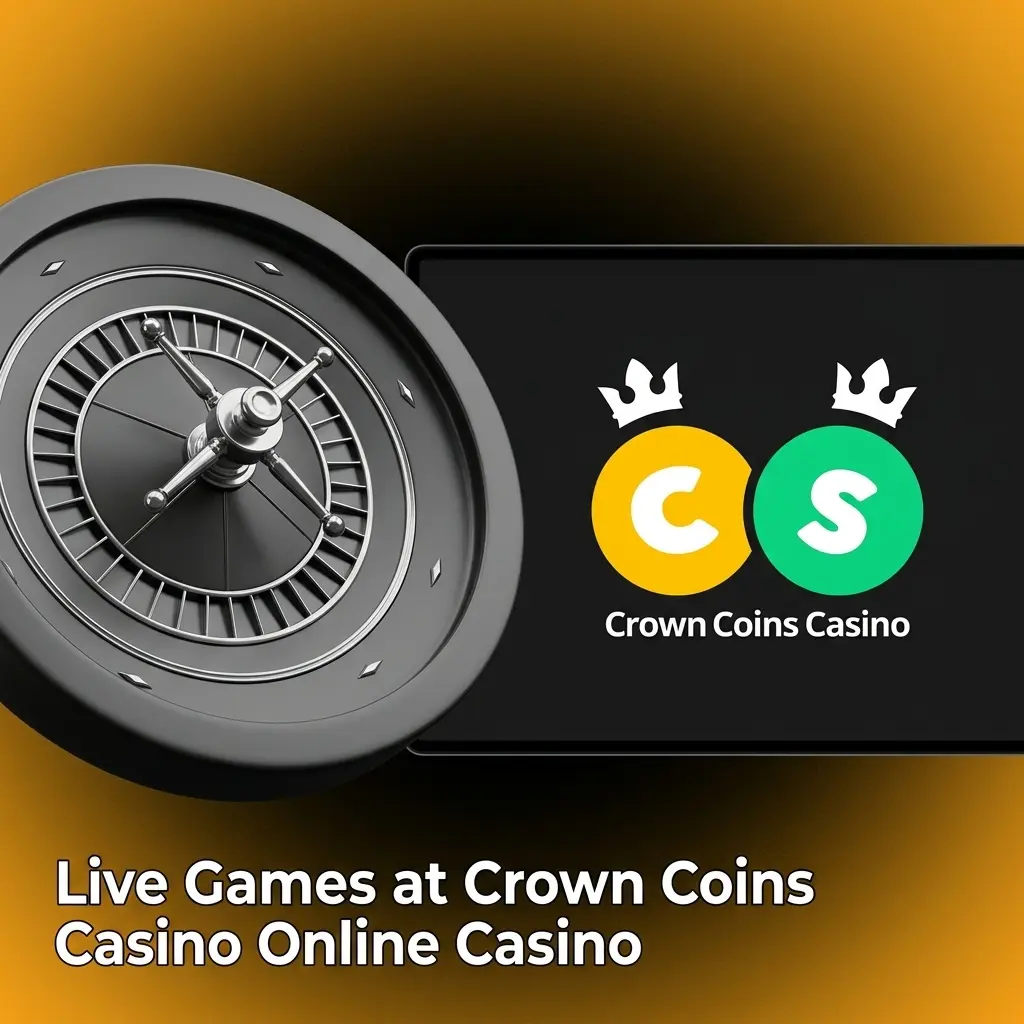 Crown Coins Casino live dealer games including Blackjack, Roulette, Baccarat, and Casino Hold'em streamed in HD