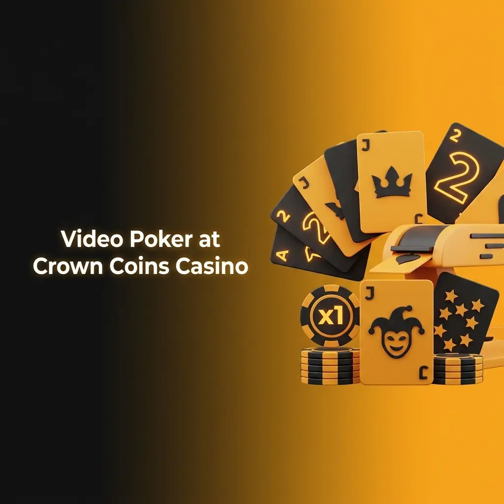 Video poker games at Crown Coins Casino including Jacks or Better, Deuces Wild, and Double Double Bonus Poker